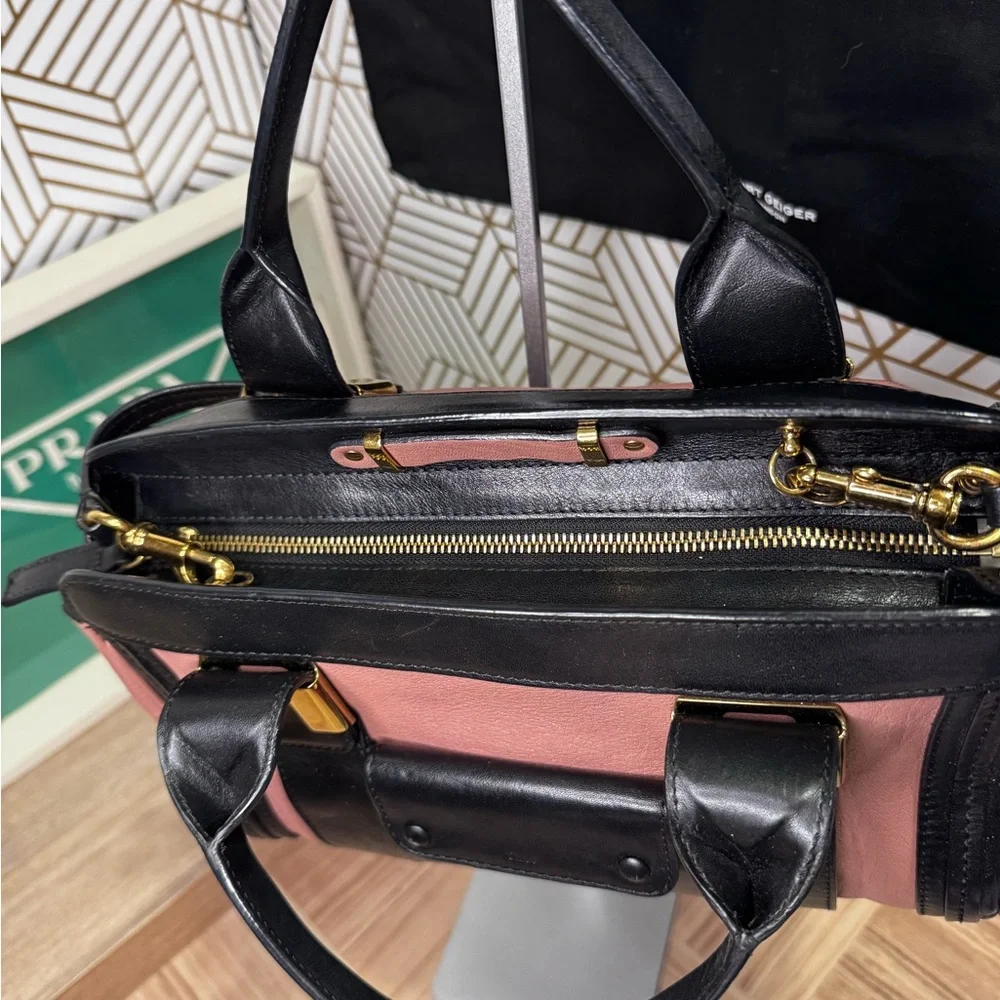Chloe Vintage Alice Satchel in Black and Pink - Picture 8 of 16